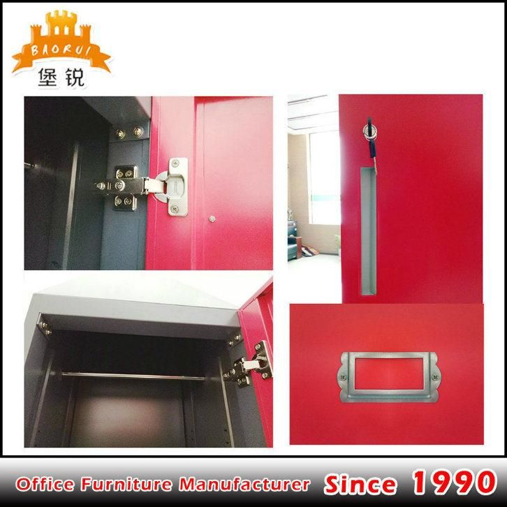 Fas-014 Cheap Sloping Top Two Door Storage Cabinet Metal Gym Locker