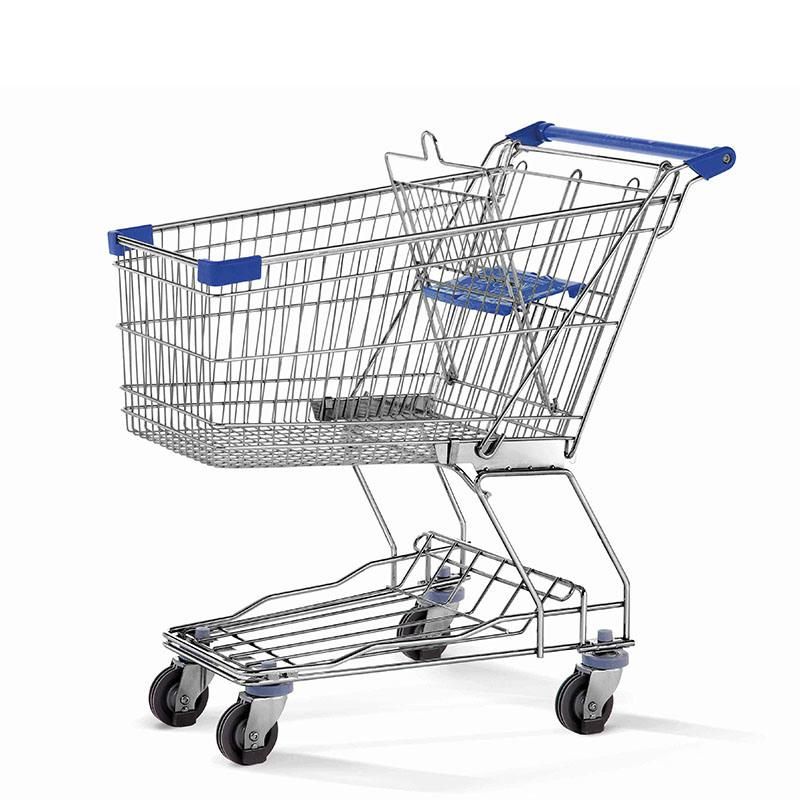 Custom Supermarket Metal Commercial Grocery Carts