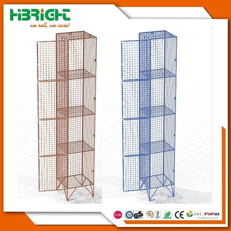 1980 X 305 X 305 Zinc and Colour Wire Mesh Lockers