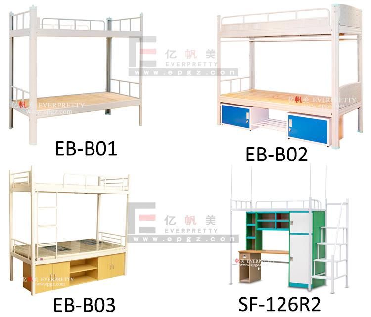 Hot Sale Student Dormitory Bunk Bed with Desk and Wardrobe