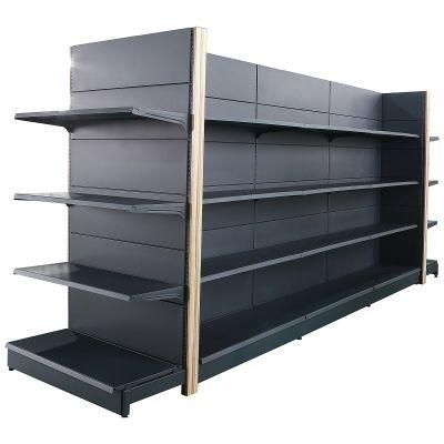 Black Luxury Metal Double-Side Supermarket Display Shelves