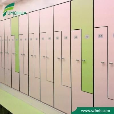 Colorful HPL Ladies Gym Club Changing Room Locker