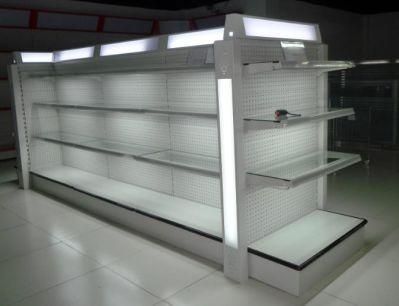 Supermarket Cosmetics Display Shelves with Light Box Coustomized-Size