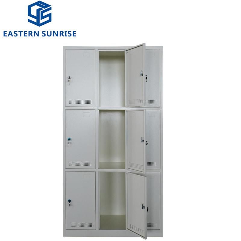 Low Price Strong 9 Door Metal Steel Convenient Storage Locker