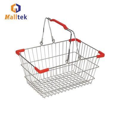 Wholesale Metal Steel Wire Supermarket Shopping Basket for Retail Grocery Store