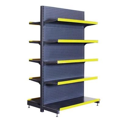 Hot Model Steel and Wood Material Supermarket Display Rack Shelves