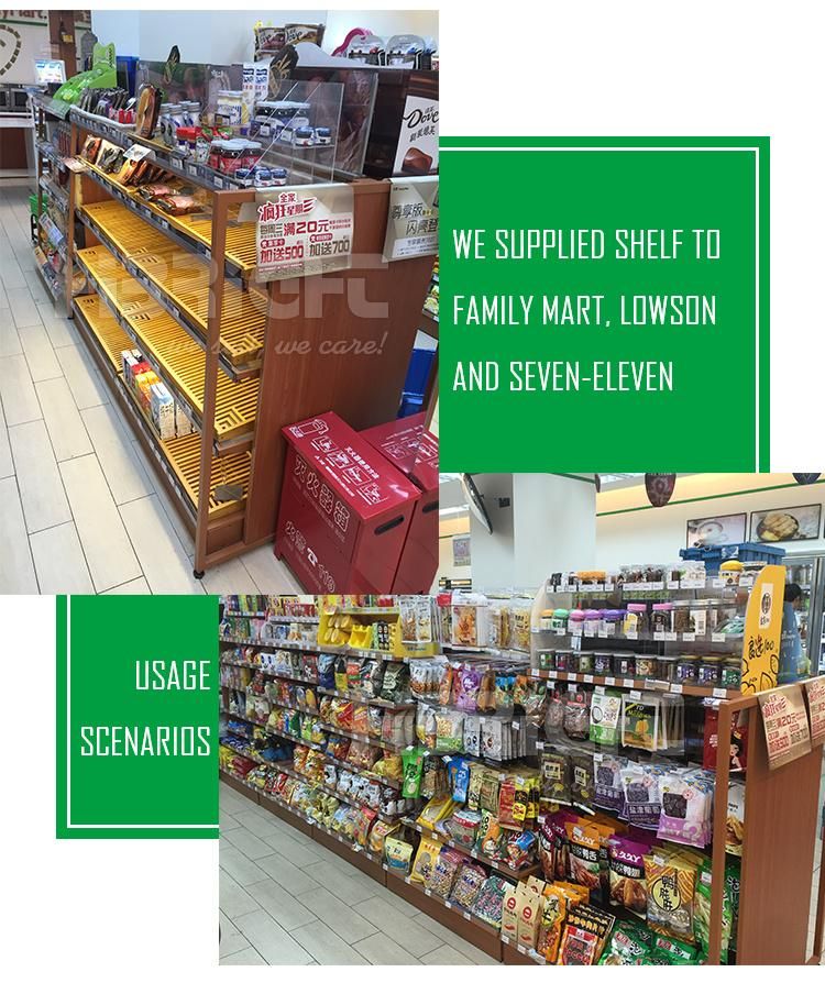 Double Side Metal Moved Convenience Store Shelf