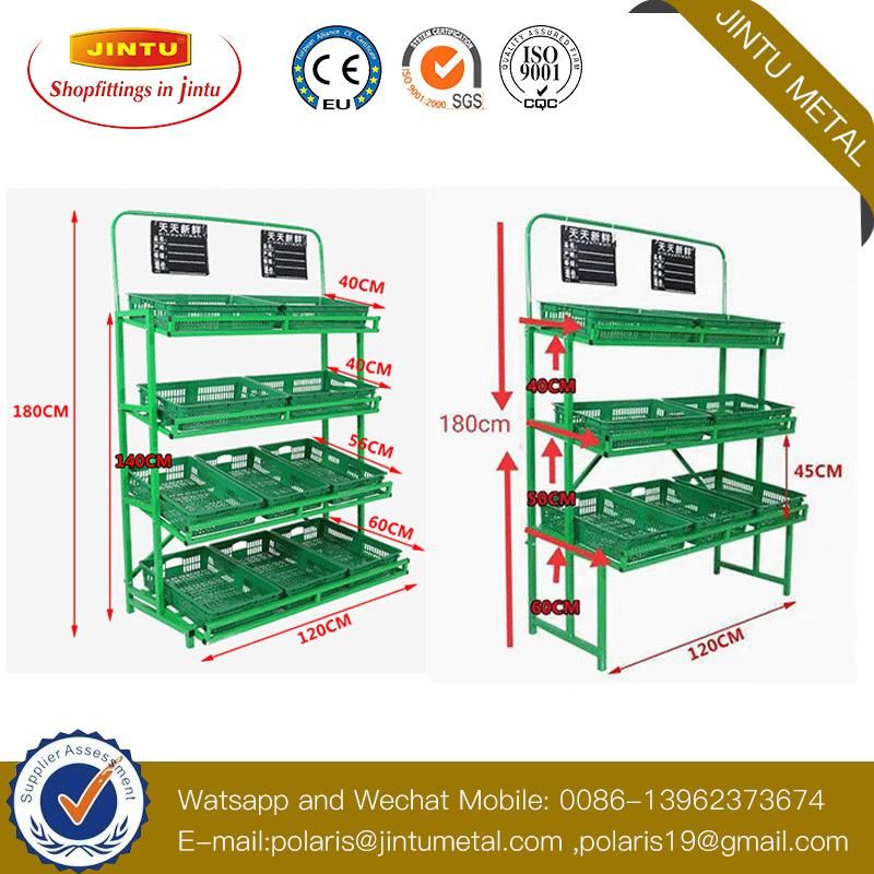 Customizable Supermarket Fruit Vegetable Display Rack