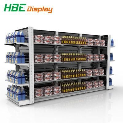 Modern light Duty Sturdy 4shelf Chromium Plating Commercial Supermarket Shelf