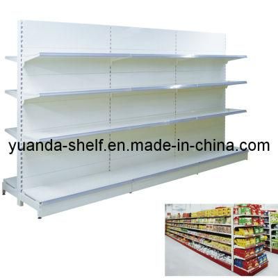 Metallic Supermarket Plain Panel Display Retail Shelf