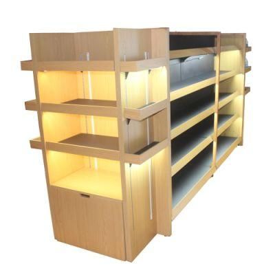 Metal and Wood Raw Material Supermarket Shelf