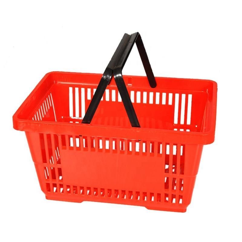 Friendly Retail Store Grocery Hand Carry Plastic Shopping Basket