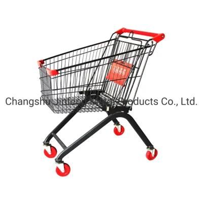 Supermarket Euipment European Style Metal Trolley Shopping Carts