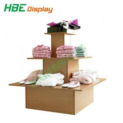 Square 3-Tier Island Retail Display Stand Case