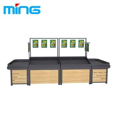 Grocery Store Supermarket Wooden Shelf Fruit Display Rack