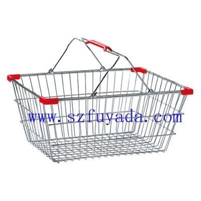 Double Handle Wire Shopping Basket with High Quality