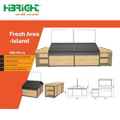 Grocery Store Retail Display Fixture Euro Table Produce Display for Fruit &amp; Vegetable