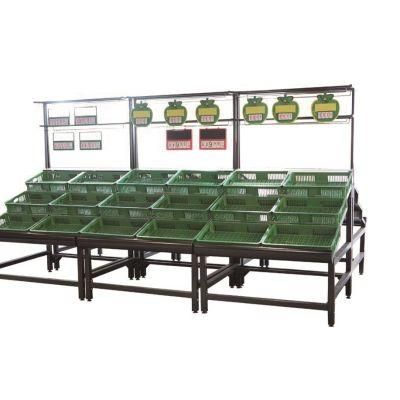 High-Quality 3layers Supermarket Vegetable Rack Fruit Display Rack Shelf