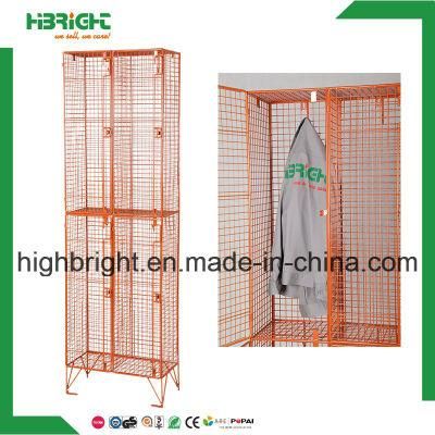 Two Tiers Metal Powder Coated Wire Mesh Locker