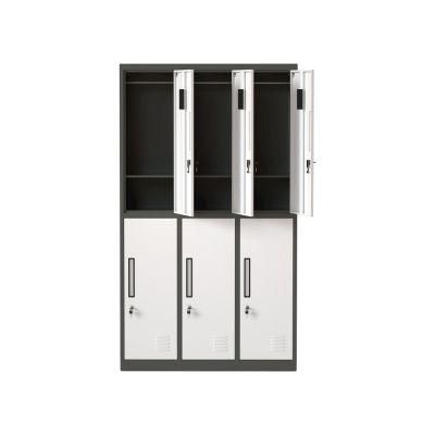 Large Capacity Metal Staff Employee 6 Door Steel Locker Cabinet