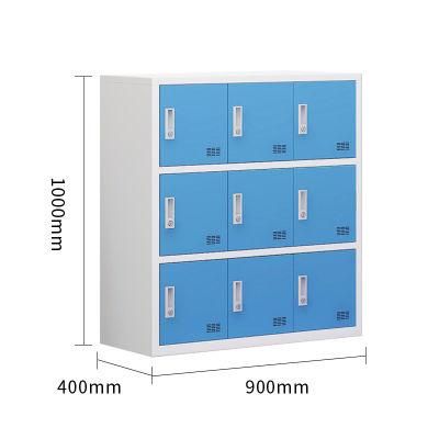 Primary School Classroom Mini Steel Locker Cabinet 9 Openings