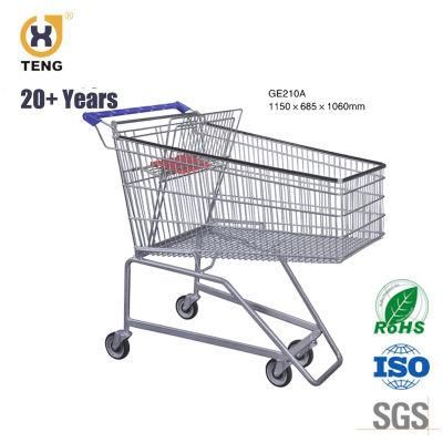 German Collapsible Metal Supermarket Shopping Trolley Cart