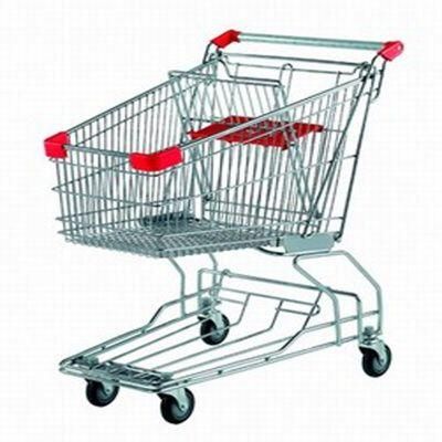 Wire Basket Trolley Store Hand Push Basket Cart/Shopping Cart