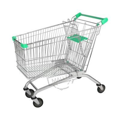 Supermarket Equipment Metal Shopping Store Trolleys with Wheels