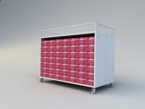 Movable Promotional Basket with Castor for Garment/Shoes/Accessories
