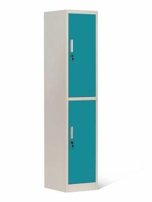 Single Wide Two Door Steel Locker High School Clothes Locker