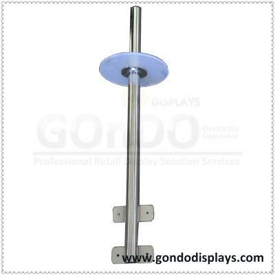 Galvanized Chromed Bag Dispenser with Acrylic Base for Supermarket Vegetable Display Stand