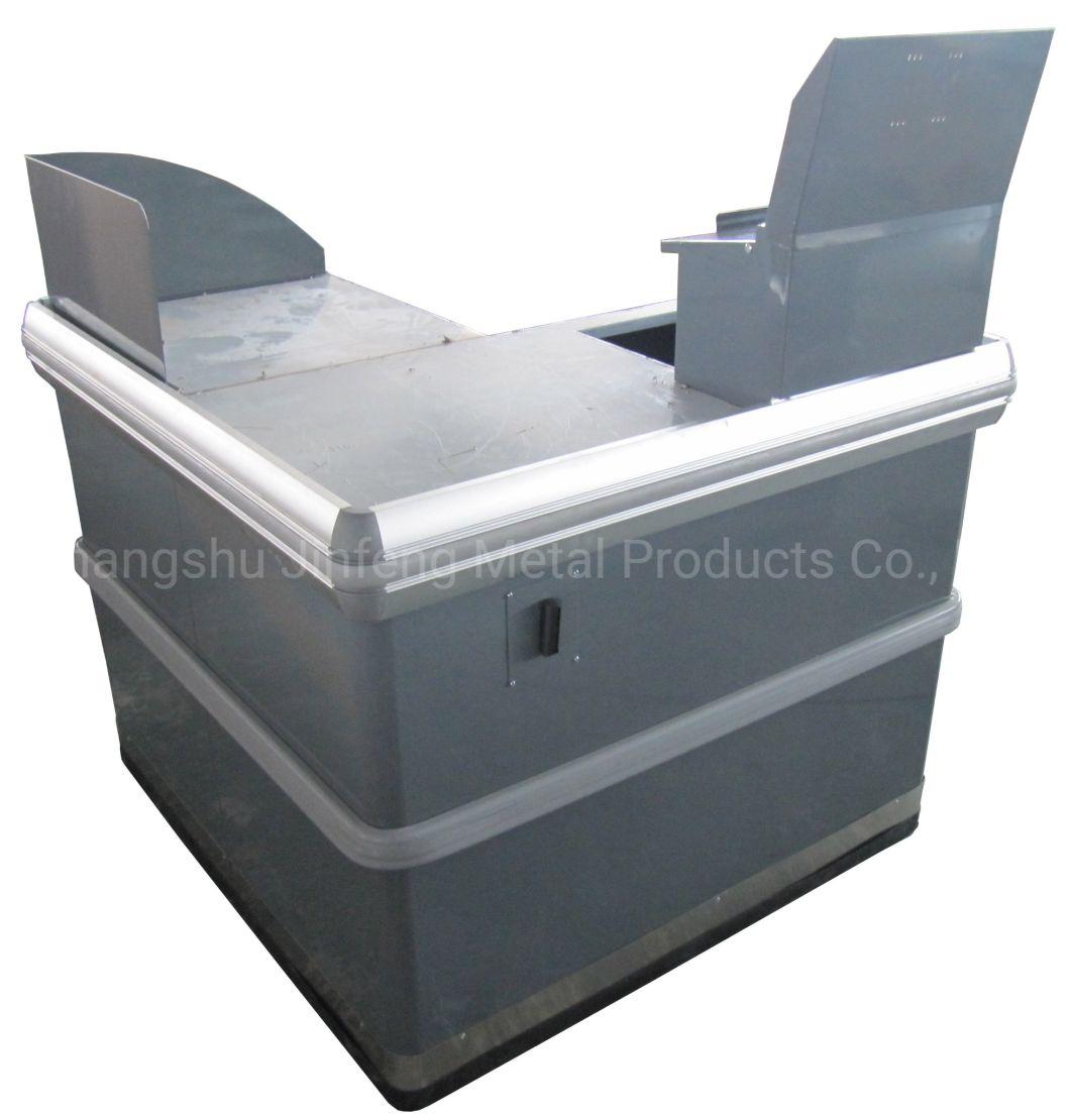 Supermarket Cashier Table Shop Metal Cashier Desk