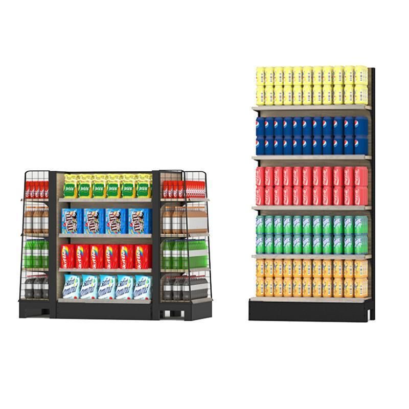 Supermarket Shelves Display Racking Stand Cold-Rolled Advertising Gondola