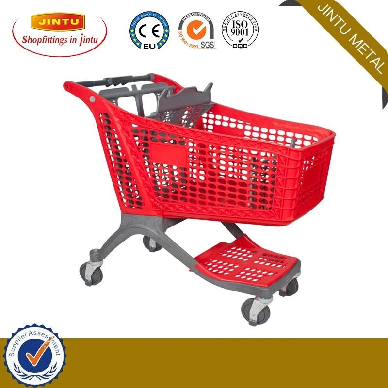 Supermarket Plastic Shopping Cart, Plastic Shopping Trolley