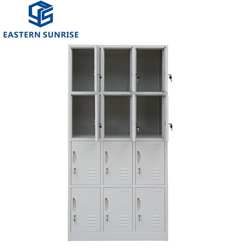 Wholesale Steel Furniture 12 Door Locker Metal Cloth Wardrobe