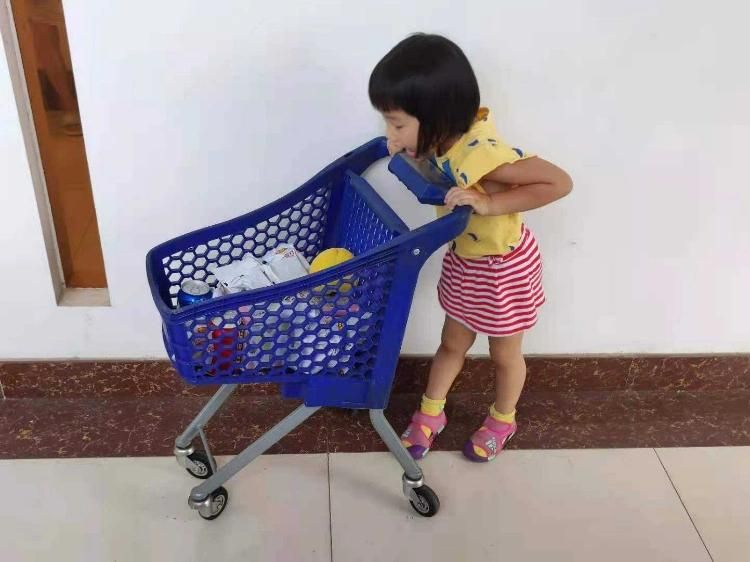 Plastic Material Supermarket Child Size Shopping Cart