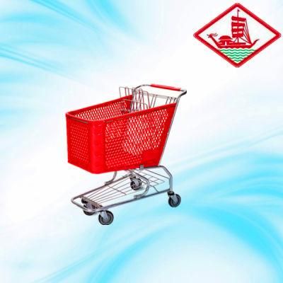 100L Plastic and Steel Shopping Trolley