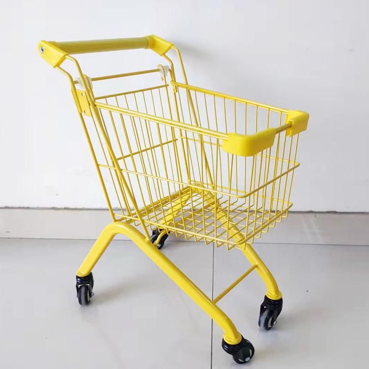 Stock Supermarket Large Shopping Trolley with Four Wheels From China