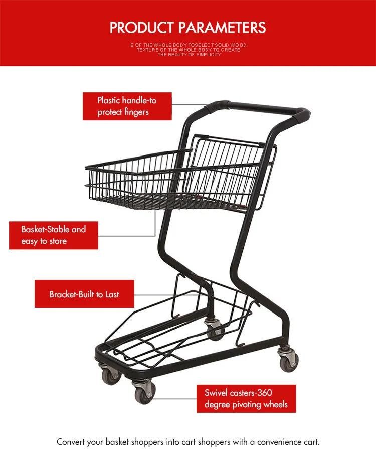 Japan Style Shopping Cart Plastic Basket Trolley Smart Cart for Supermarket
