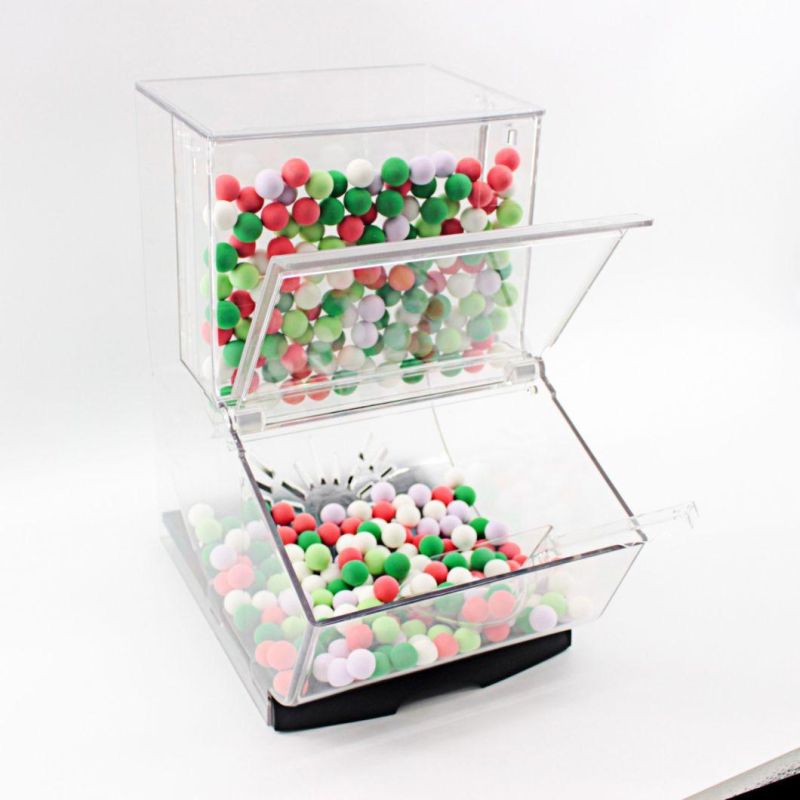 Professional Manufacturer Clear Pick and Mix Candy Bin with Tray