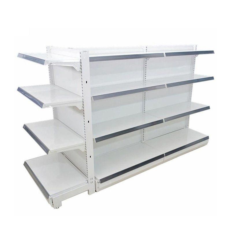 Double Sided Supermarket Rack Durable Supermarket Equipment Shelf