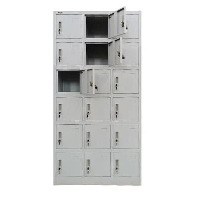 18 Doors Metal Locker Students School Locker Gym Storage Metal Locker