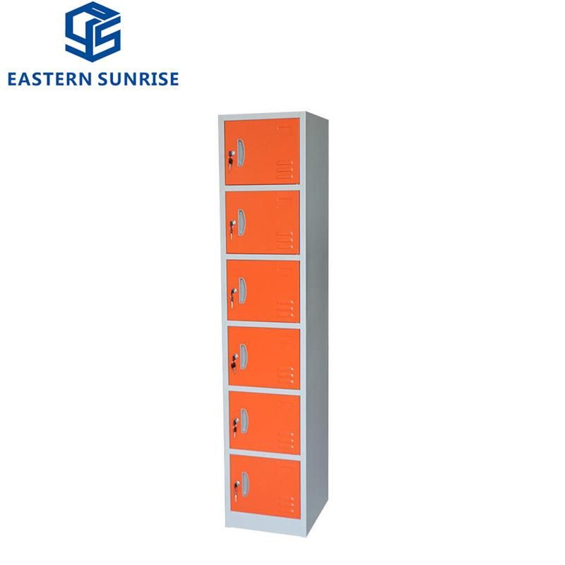 Good Quality Stainless Steel Cupboard 6 Tier Lockers