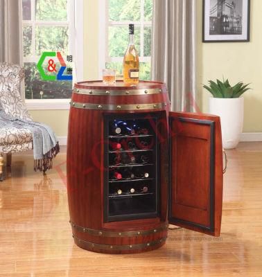 Whole Barrel Wine Rack with Counter Top and Door