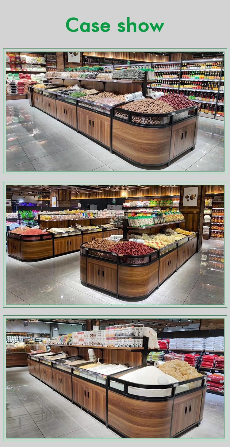 New Design Supermarket Shelves Retail Display Metal Produce Stand