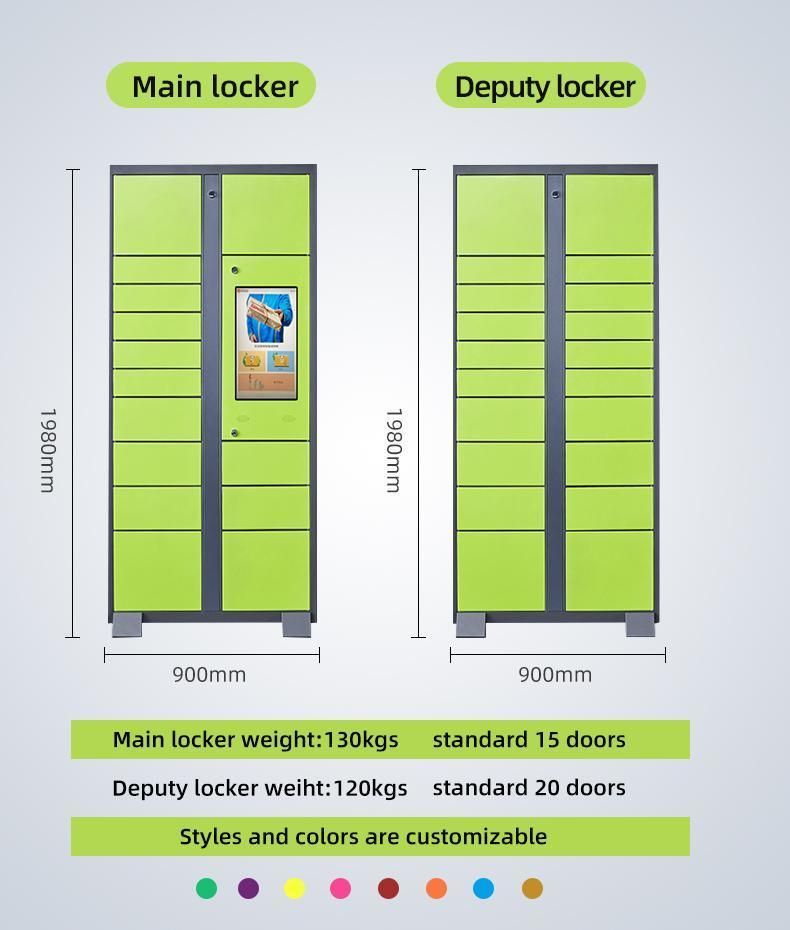 Outdoor Parcel Delivery Intelligent Controller Smart Locker for Courier and Receiver Office Building Use