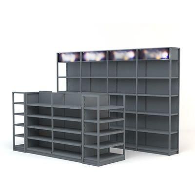 Heavy Grocery Store Retail Display Racks Supermarket Shelves Cable Car Shelves