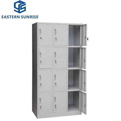 12 Door Steel Home Furniture Storage Wardrobe Metal Gym Locker