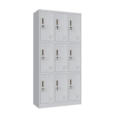 Wholesale Gym School Steel Furniture 9 Doors Steel Locker Metal Storage Lockers