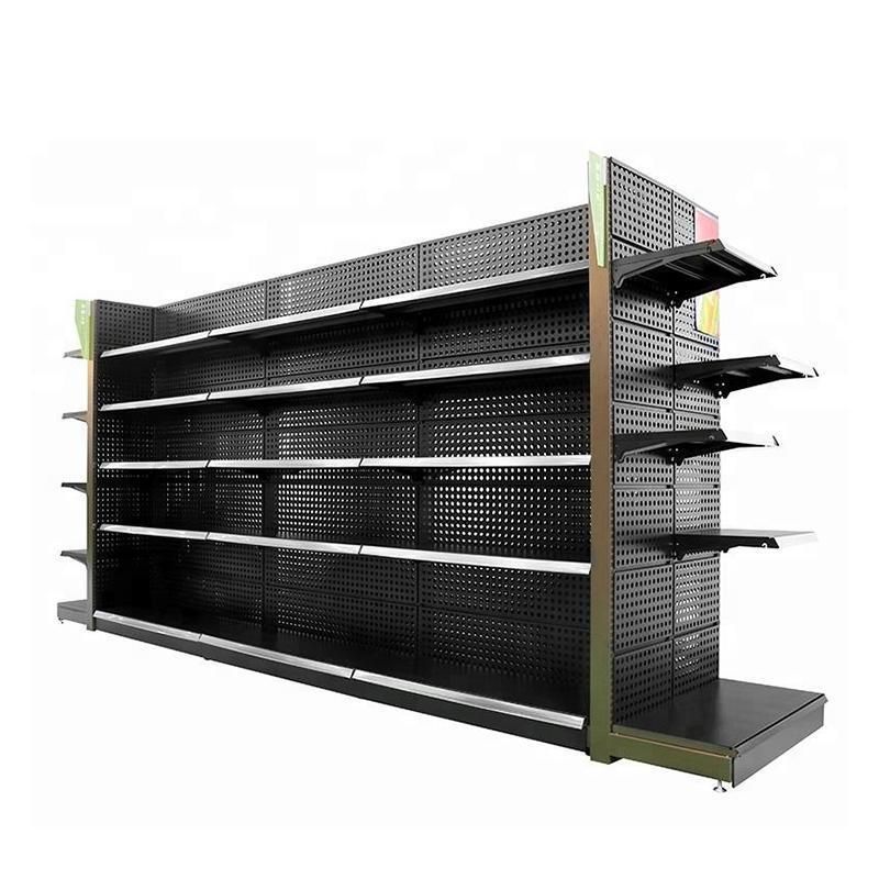 Cold-Rolled Metal Display Shelves Supermarket Shelf Gondola Advertising Rack